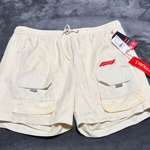 Beige Cargo Men Swimsuit